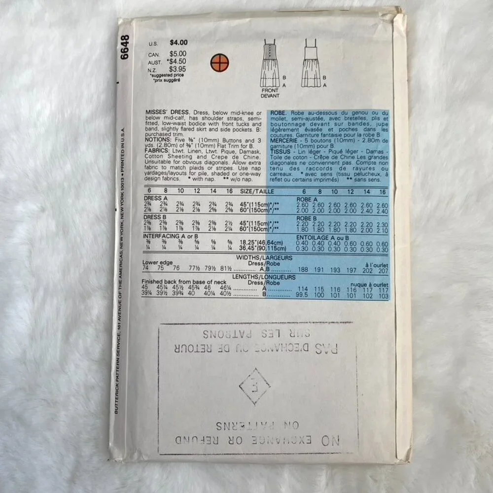 3 Butterick Sewing Patterns - Picture 7 of 7